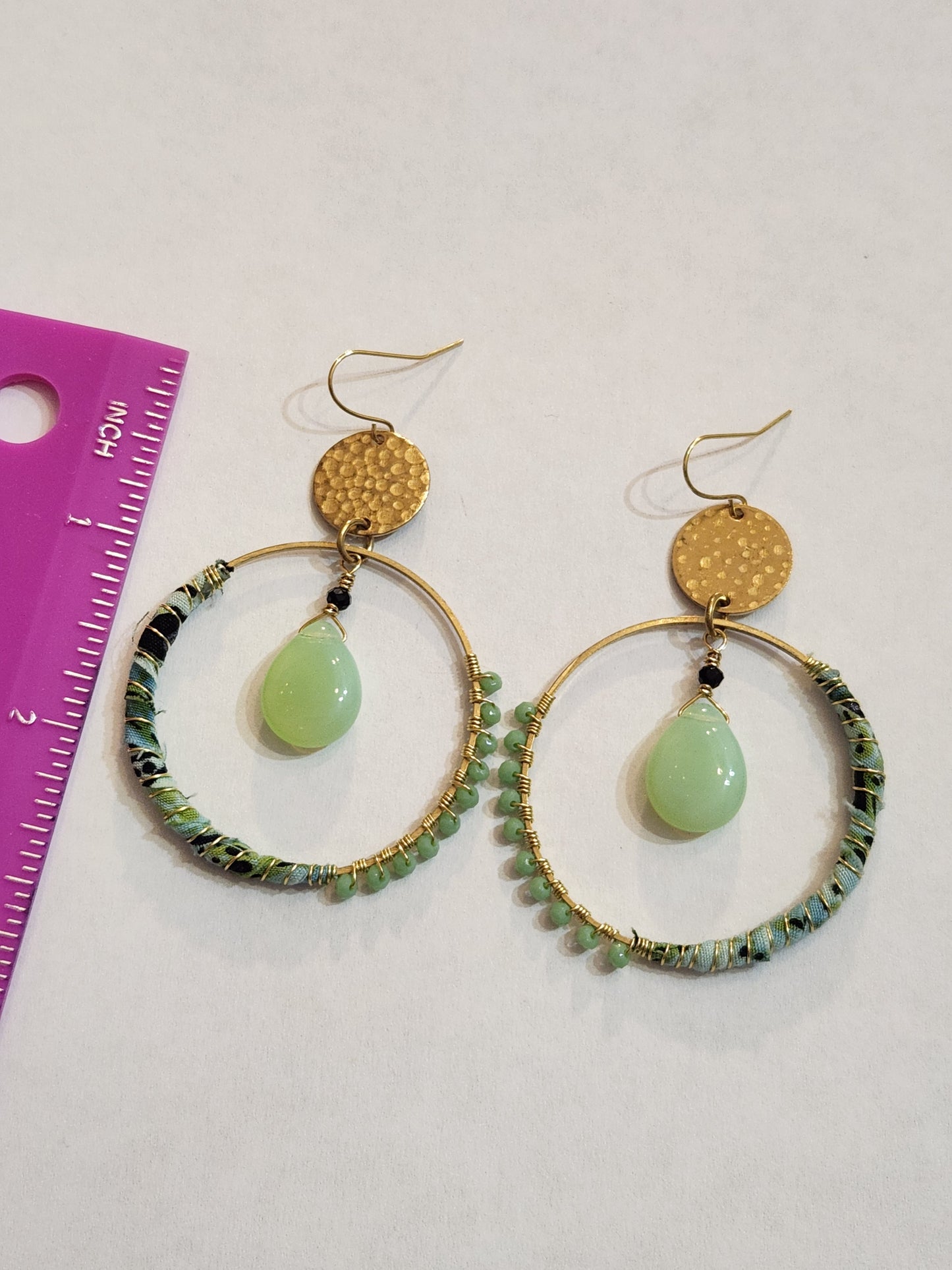 Milky Green Hippie Hoops
