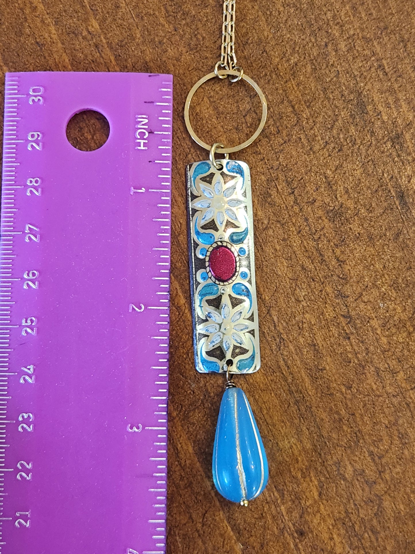 Embossed Tin Necklace
