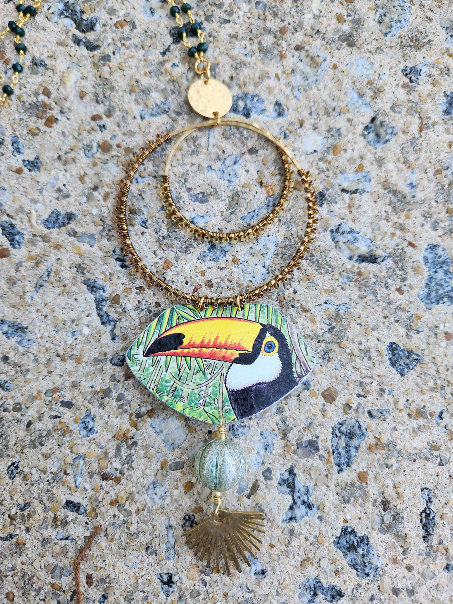 Gorgeous Toucan Tin Necklace