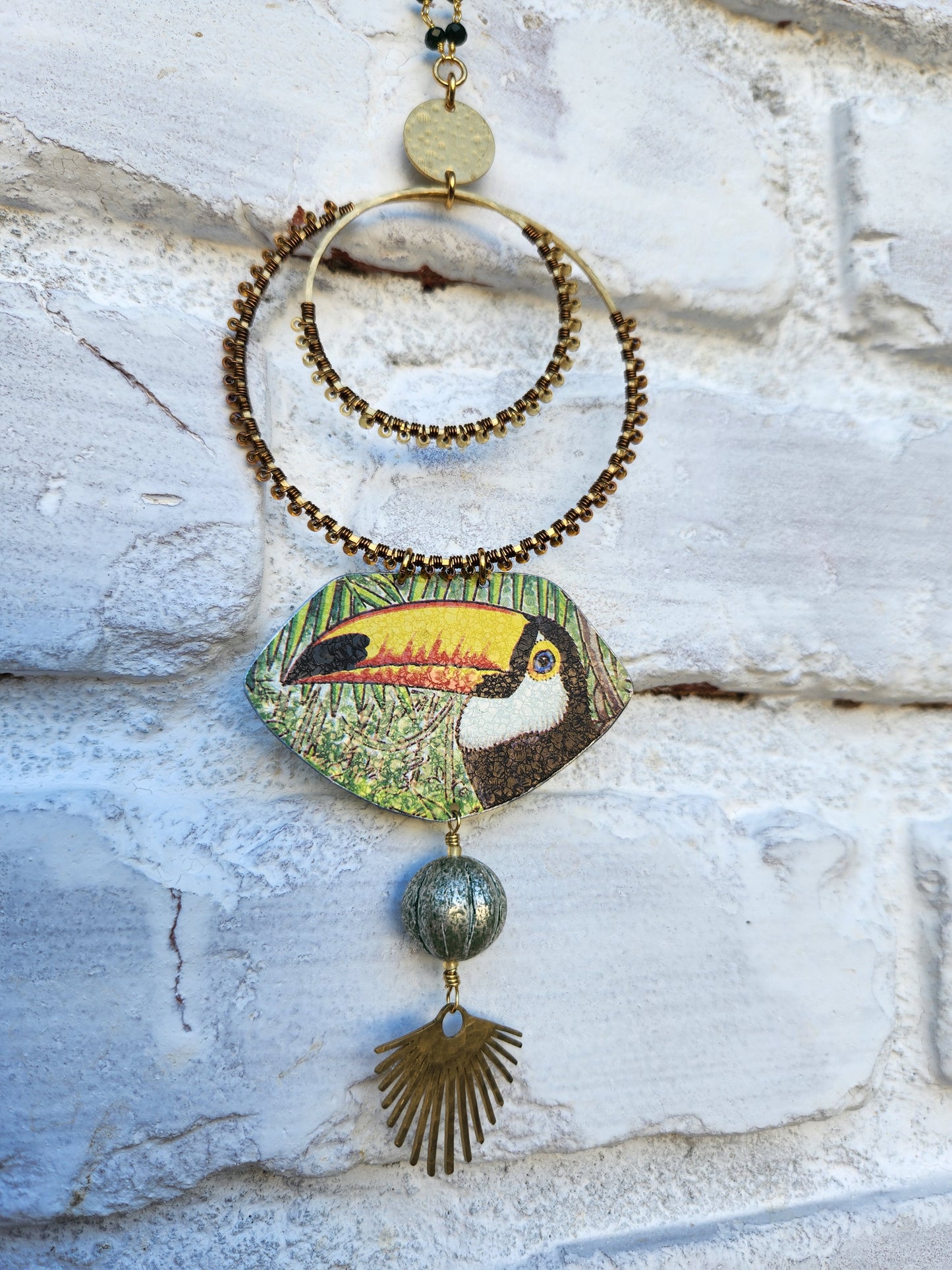 Gorgeous Toucan Tin Necklace