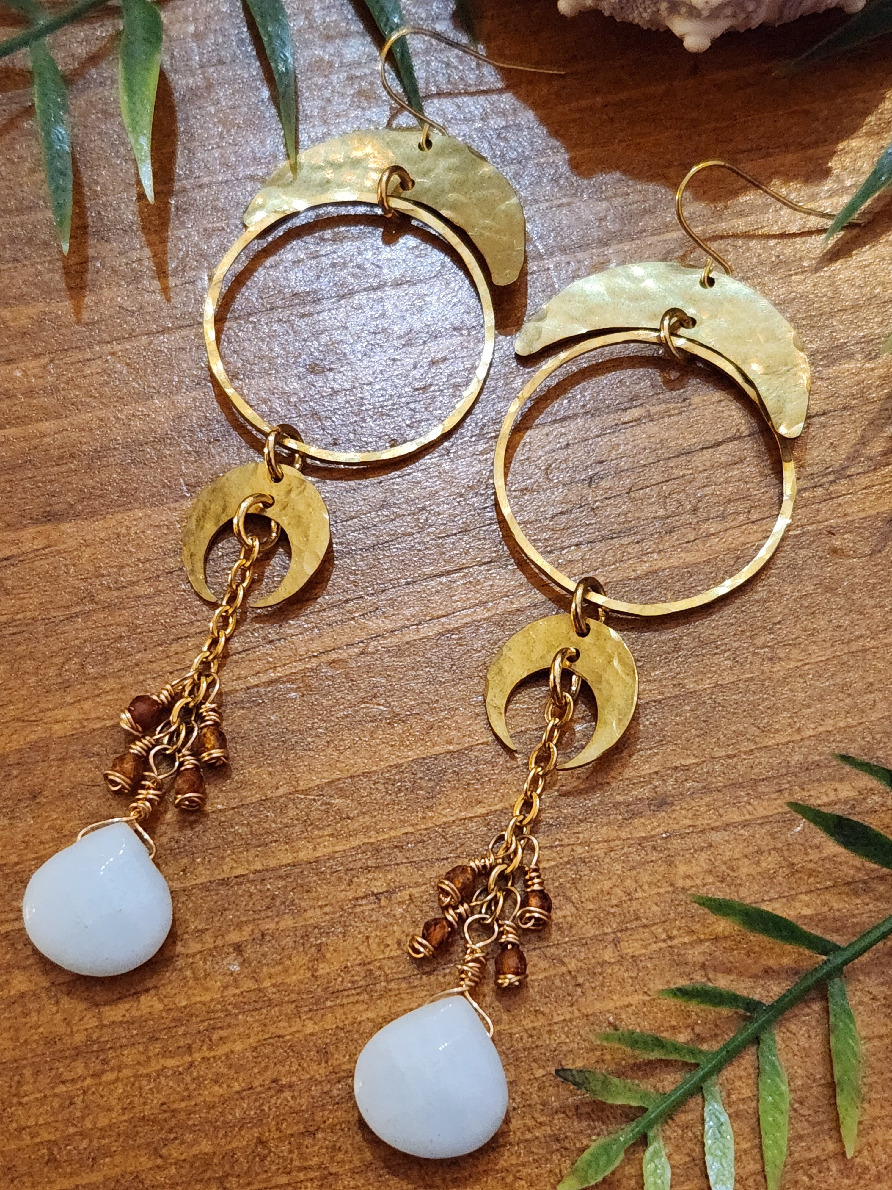 Hammered hot sale brass earrings