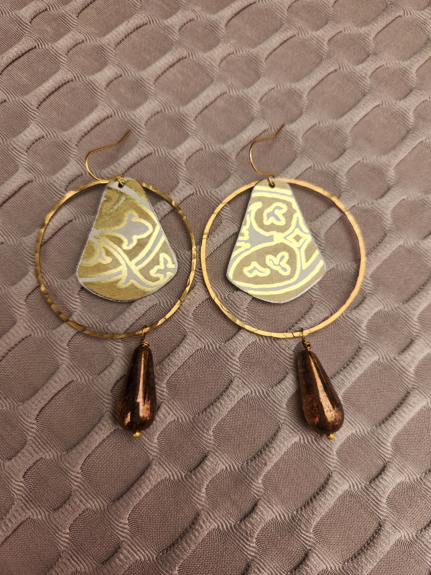 Golden Tin Earrings