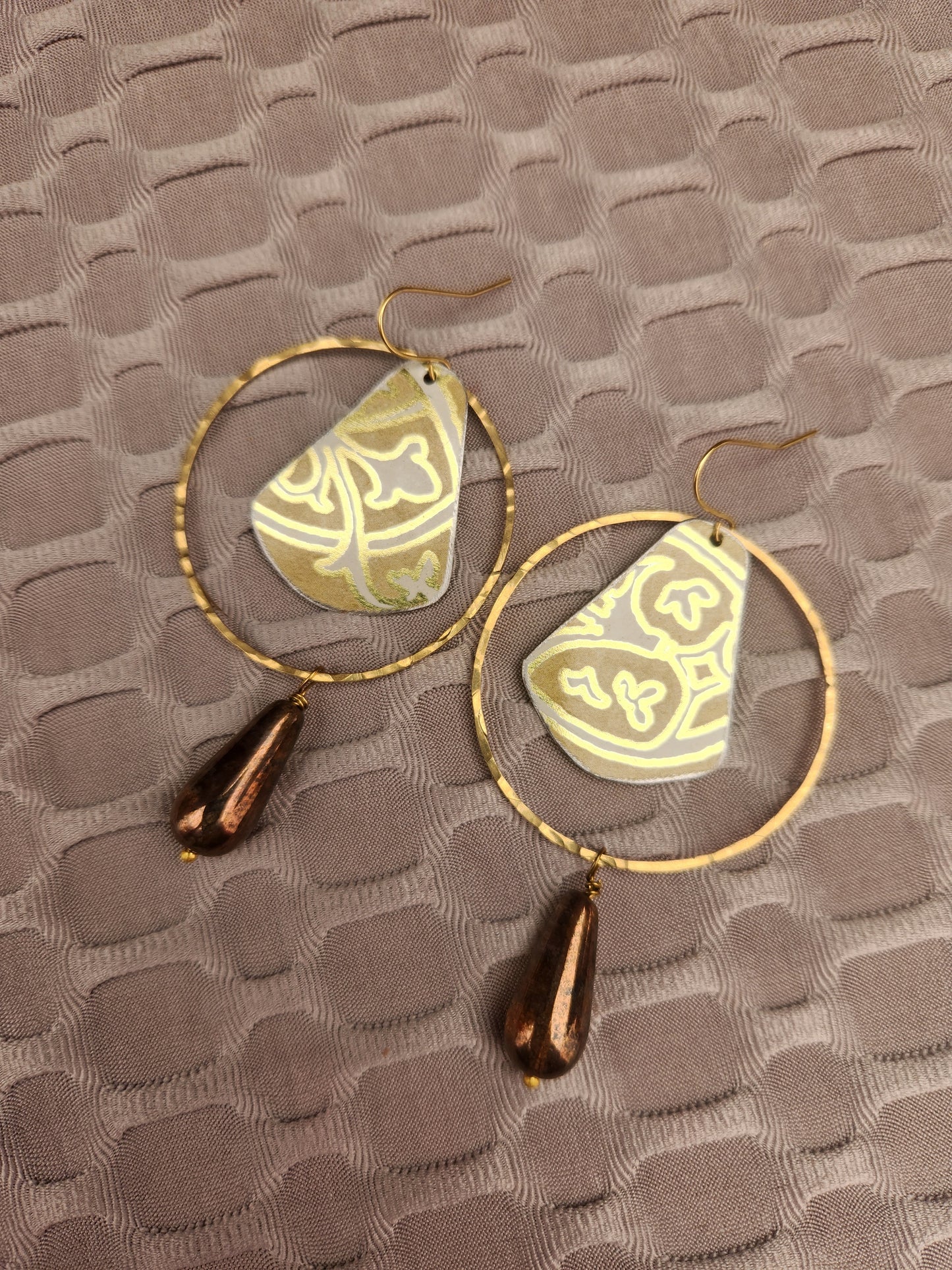 Golden Tin Earrings