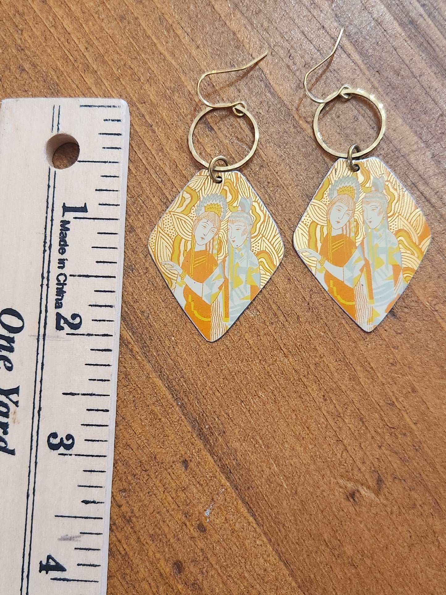 Vintage Tea Tin Earrings