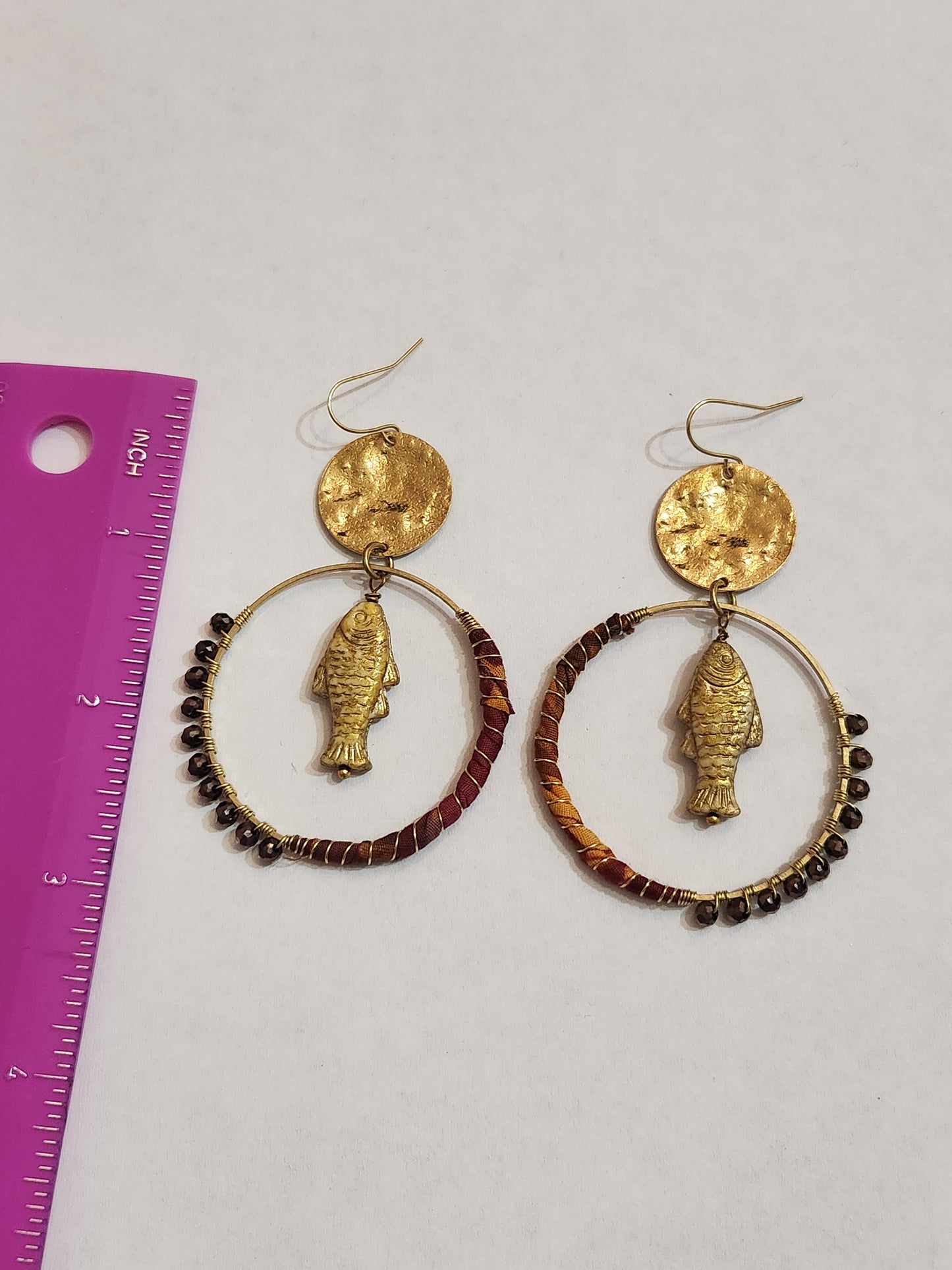 Gold Fish Hippie Hoops