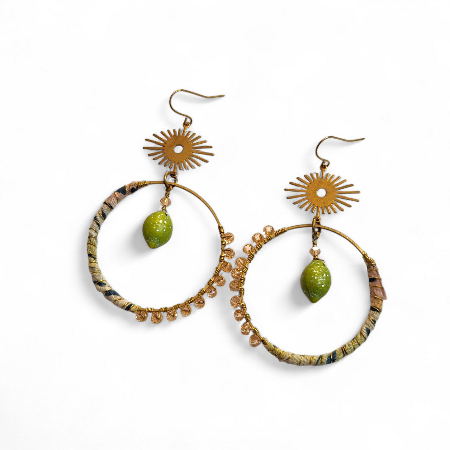Lime Hippie Hoops