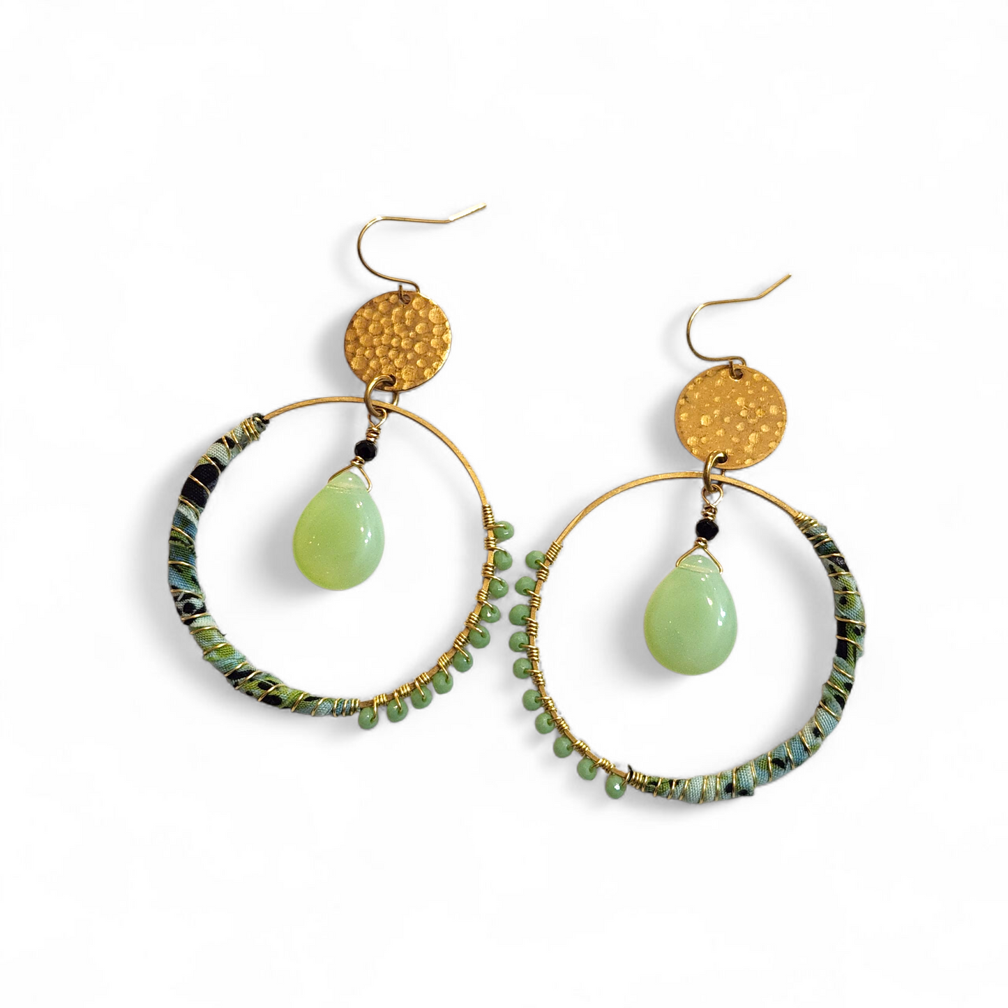Milky Green Hippie Hoops