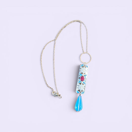 Embossed Vintage Tin Necklace