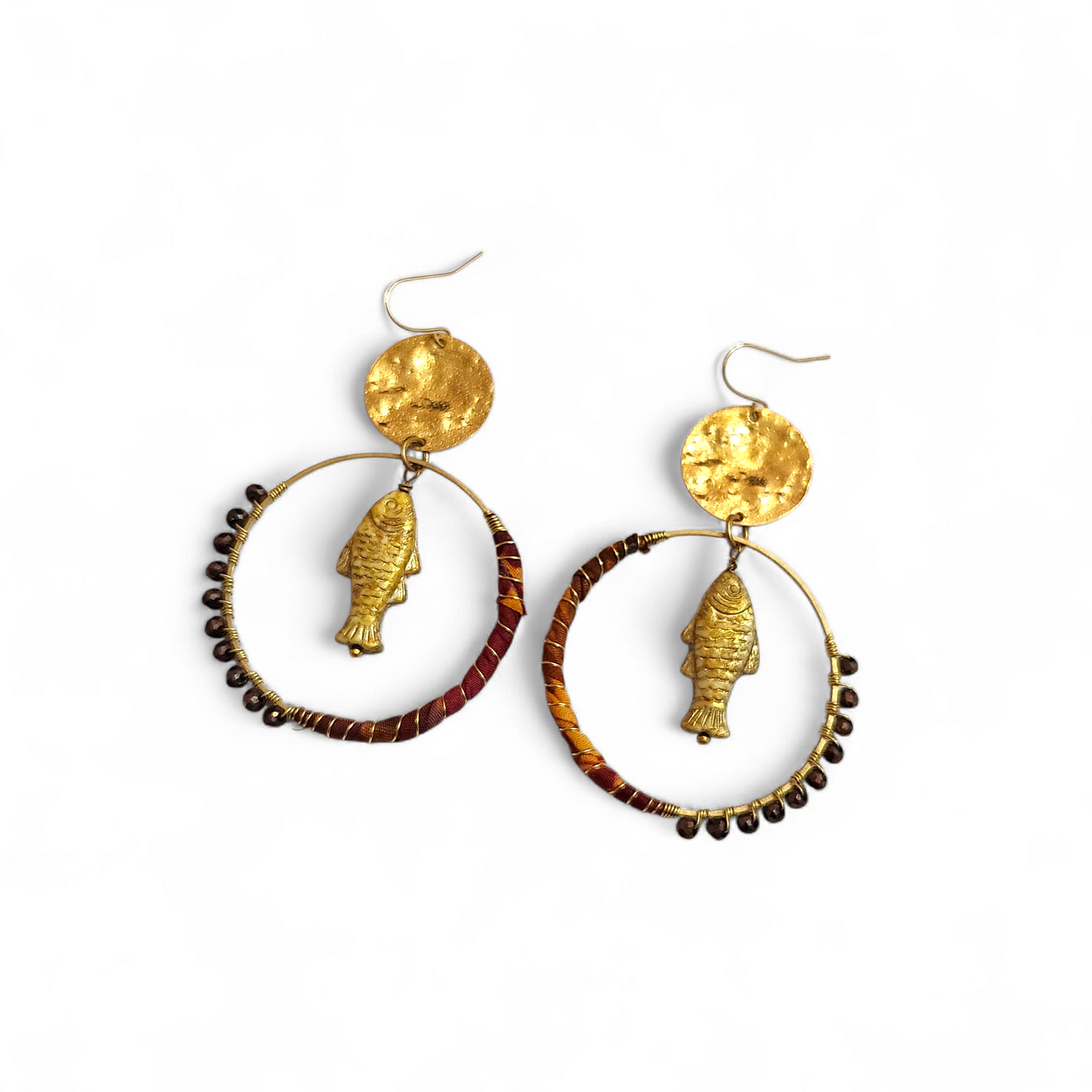 Gold Fish Hippie Hoops