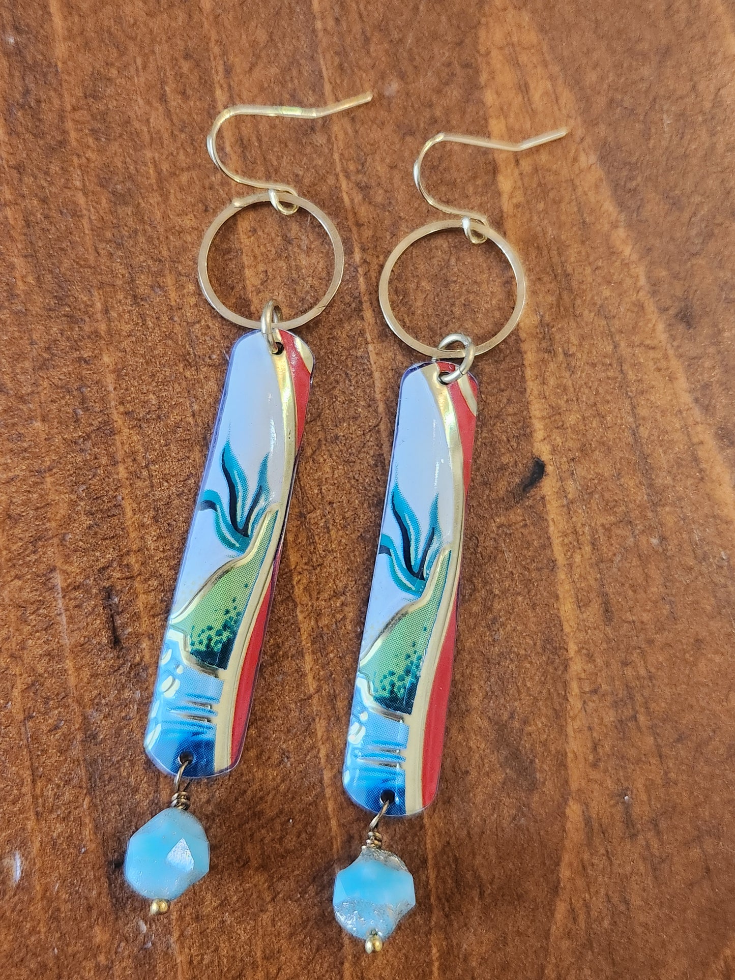 Slender Tin Earrings