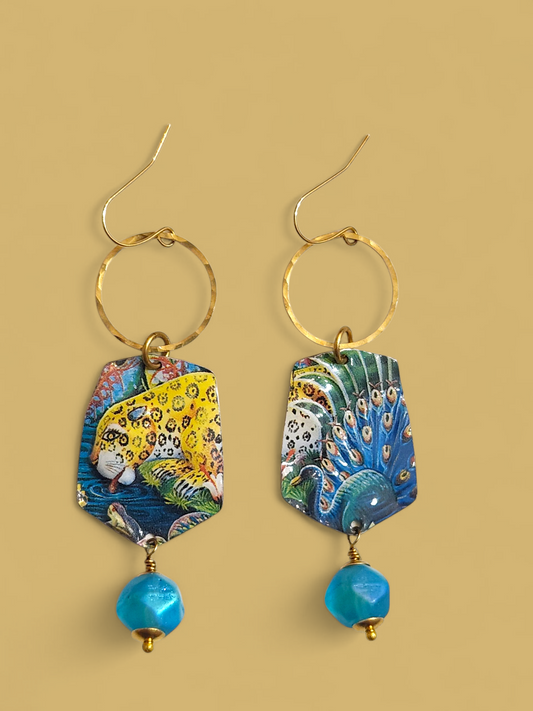 Leopard and Peacock