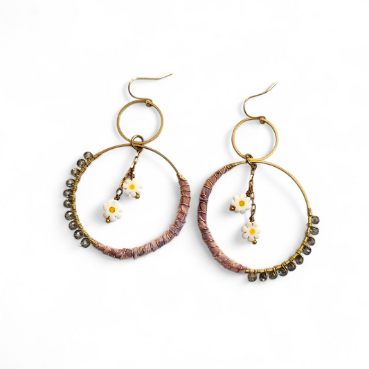 Daisy Chain Hippie Hoops